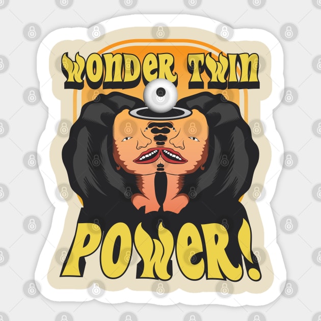 Wonder Twin Power Retro Sticker by Mandegraph